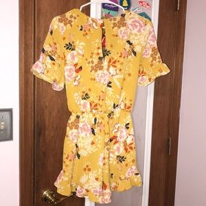 one clothing Dresses - Yellow floral romper! one clothing Dresses - Yellow floral romper!